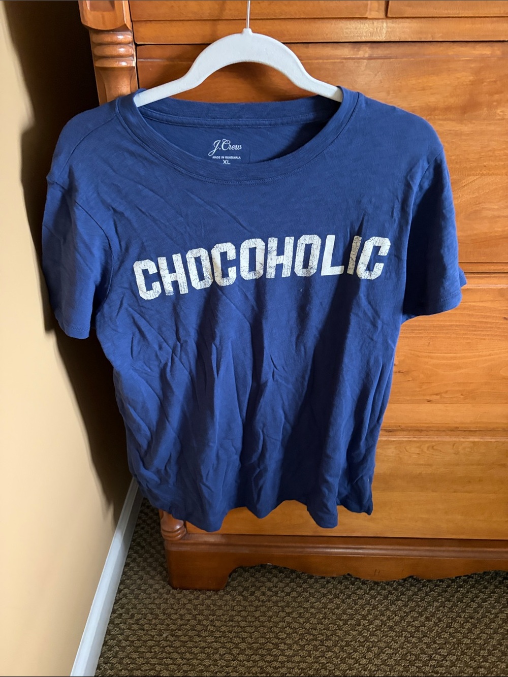 J. Crew Women’s Navy Blue "Chocoholic" Graphic Tee